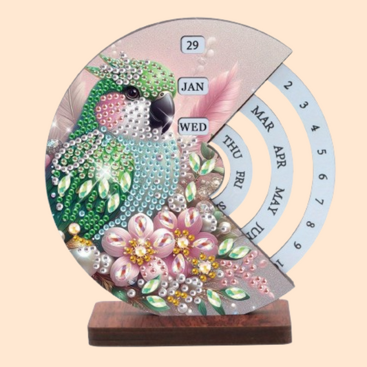 Groene vogel | Kalender | Diamond painting