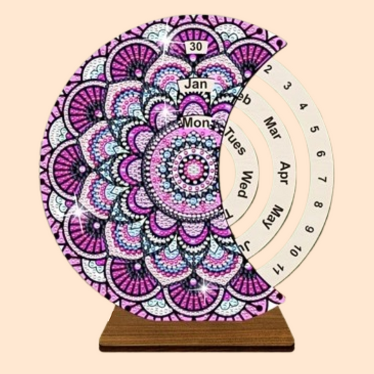 Paarse mandela | Kalender | Diamond painting