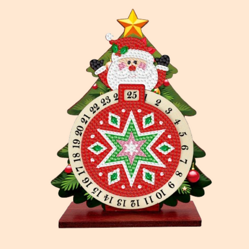 Kerstman in kerstboom | kalender | Diamond painting