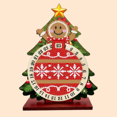 Koekje in kerstboom | kalender | Diamond painting