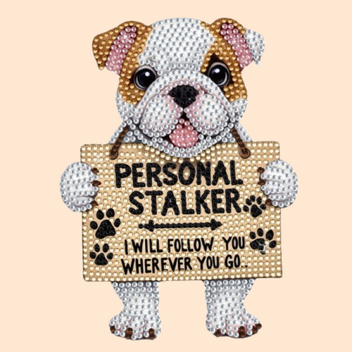 Bewegende hond | Diamond painting