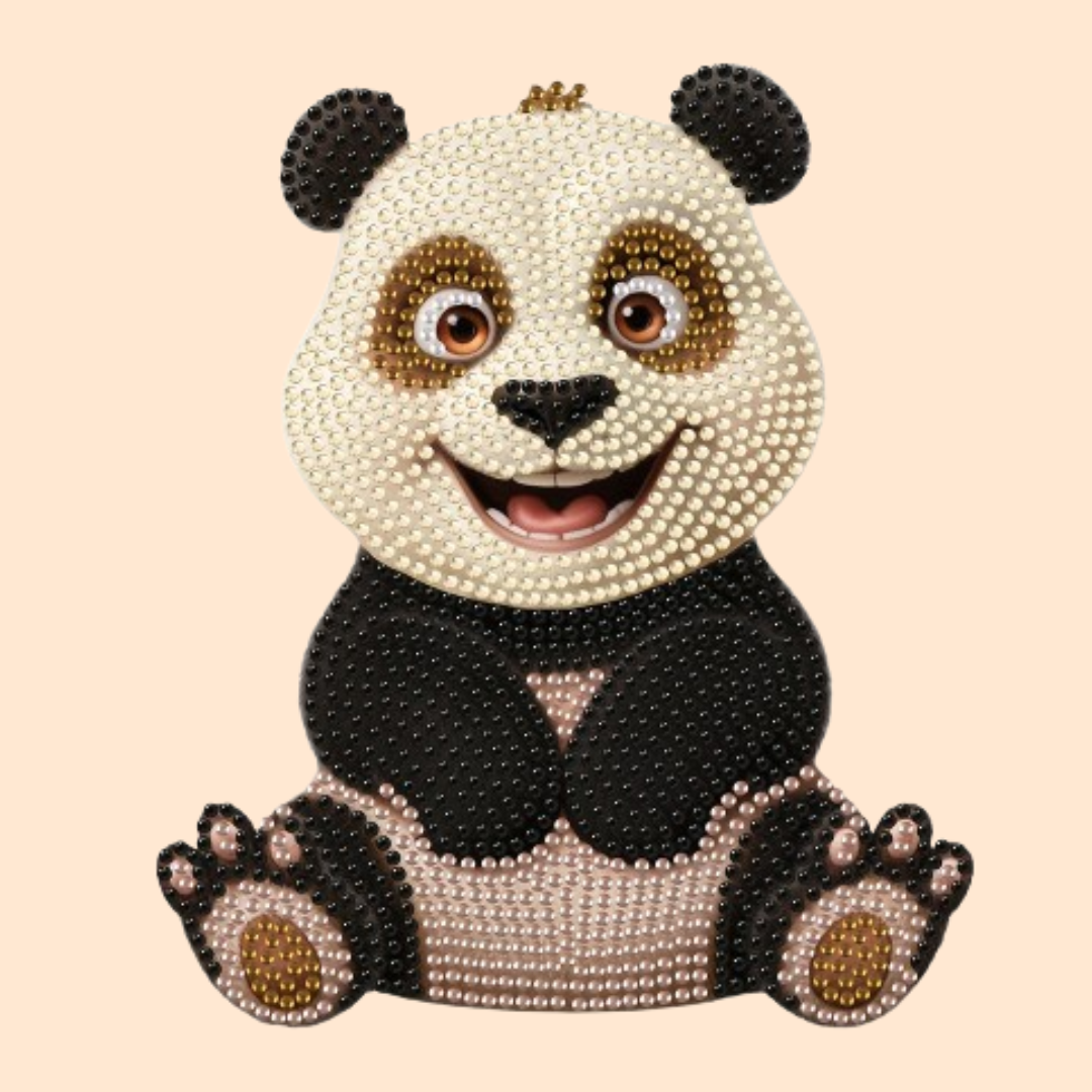 Bewegende panda | Diamond painting