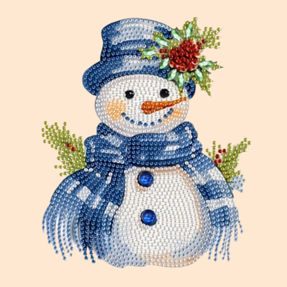 Bewegende sneeuwpop | Diamond painting