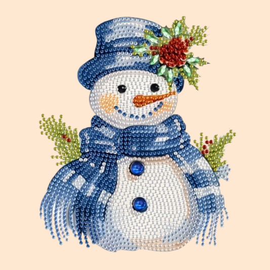 Bewegende sneeuwpop | Diamond painting