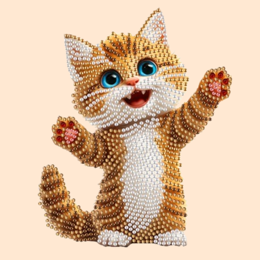 Bewegende katje | Diamond painting