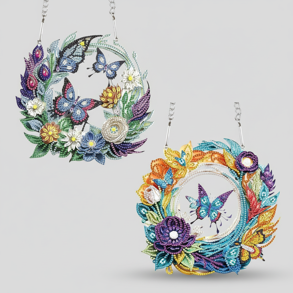 Decoratie hanger | Vlinders | Diamond painting