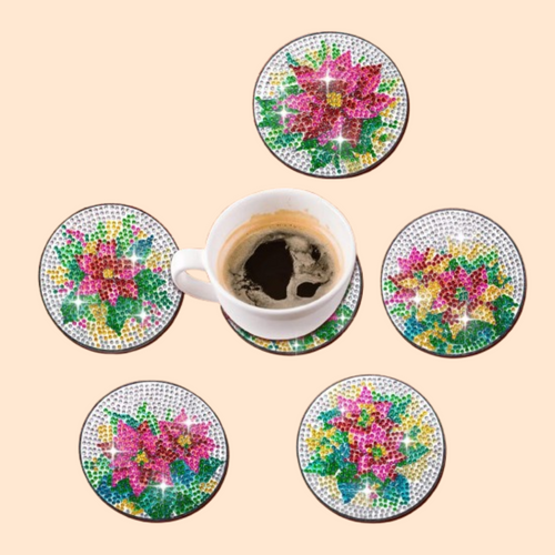 Bloemen Onderzetters | Diamond Painting