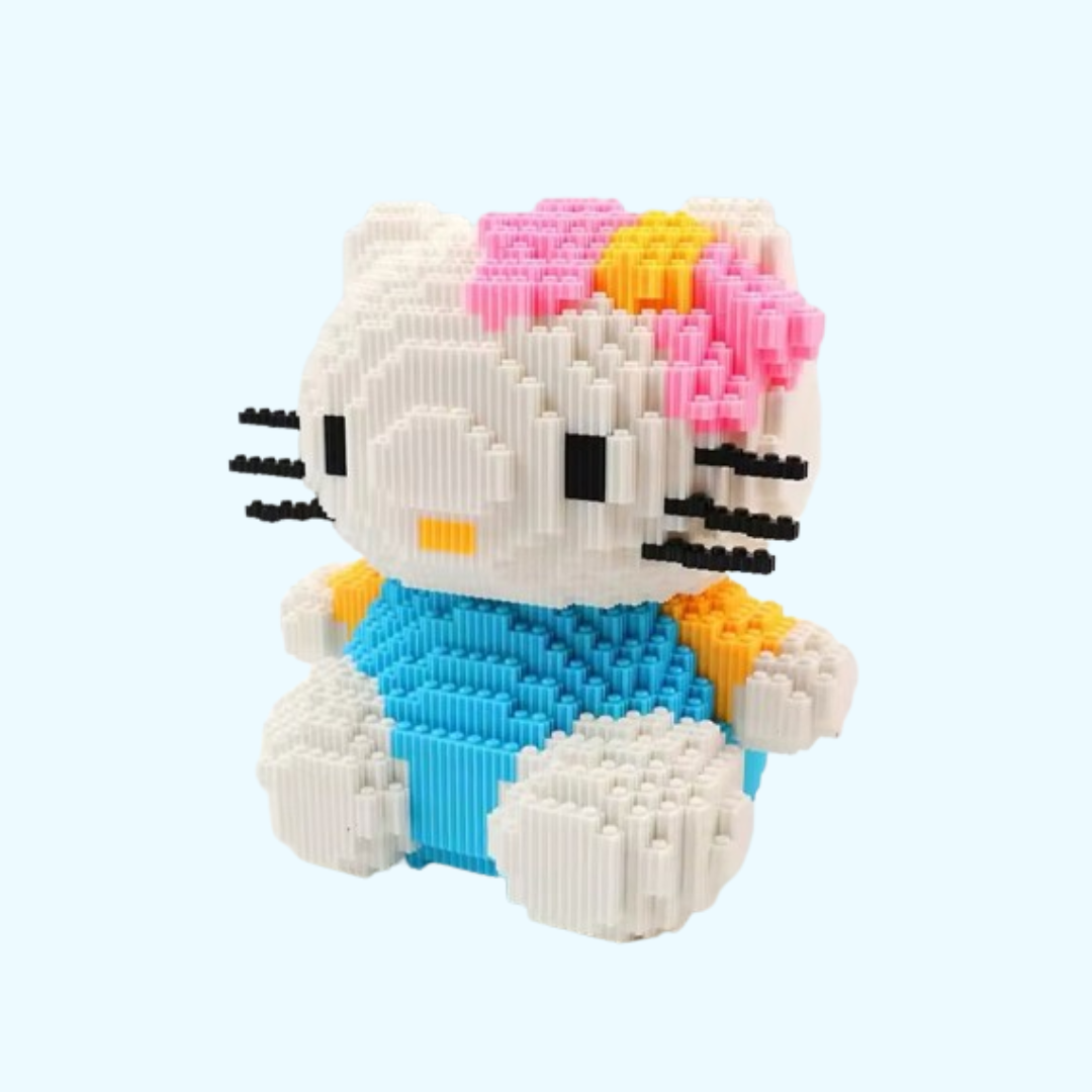 Mega zittende Hello kitty | Bouwsteentjes | Morgen in huis