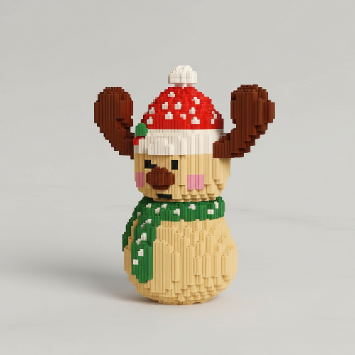 Grappige rendier | Bouwsteentjes