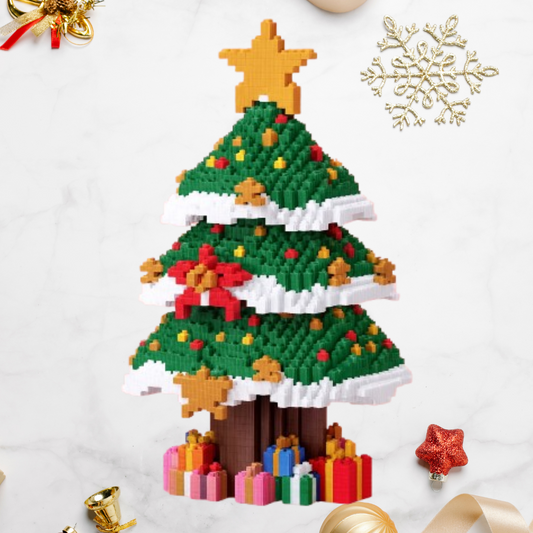 Kerstboom met ster | Bouwsteentjes