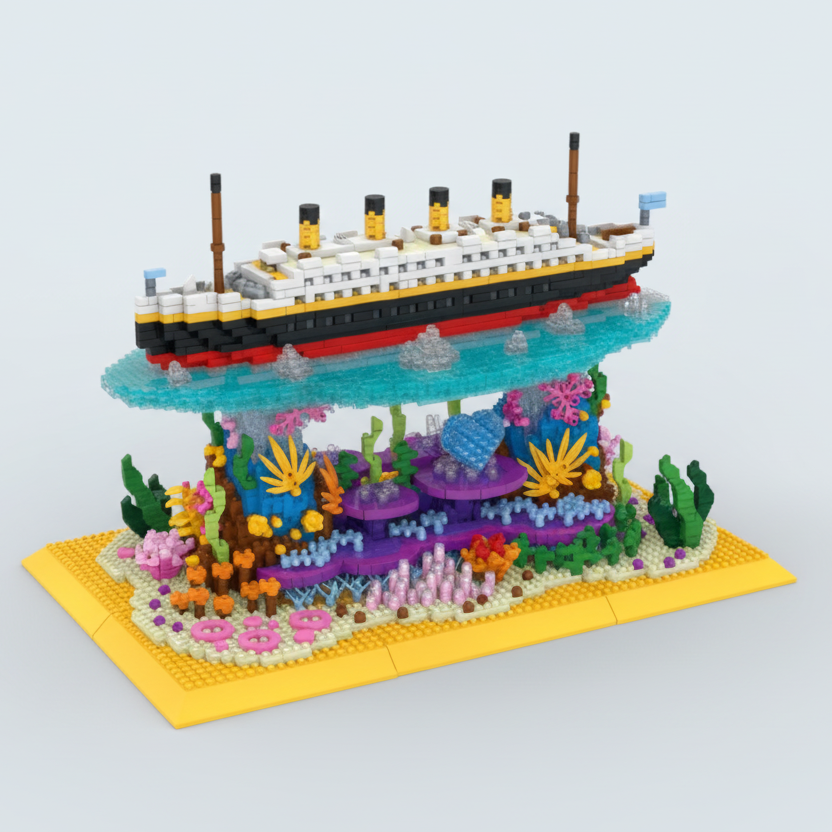 Titanic op planten | Bouwsteentjes