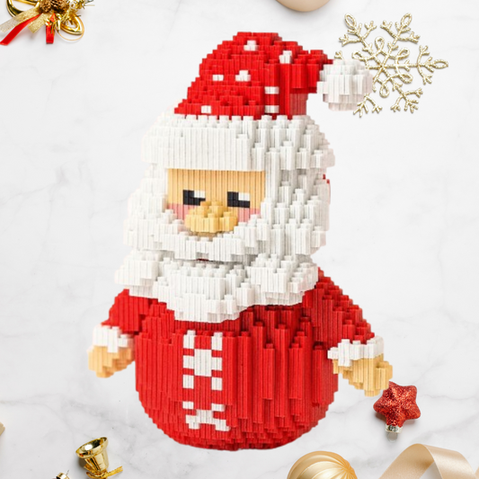 Grappige kerstman | Bouwsteentjes