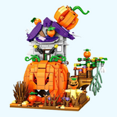 Halloween pompoen huis | Bouwsteentjes