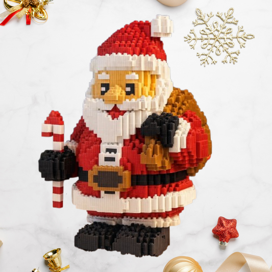 Kerstman met Zuurstok | Bouwsteentjes