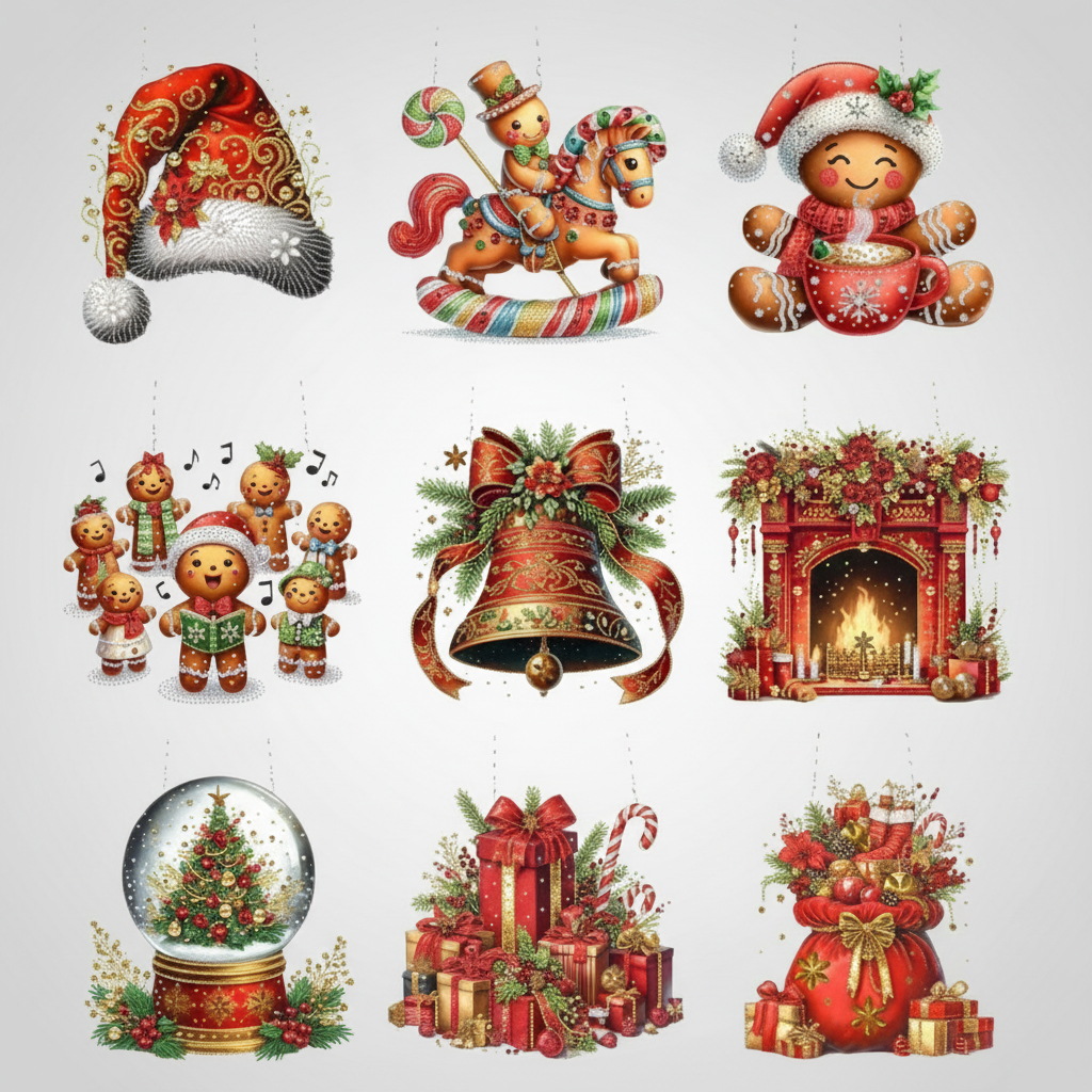 Kerst hangers | Diamond painting