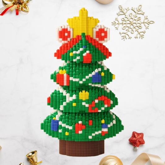 Kerstboom met versiering | Bouwsteentjes