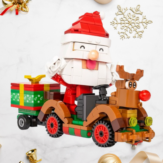Kerstman op auto | Bouwsteentjes