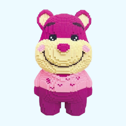 Schattige roze beer | Bouwsteentjes