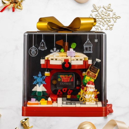 Kerstappel in cadeautje | Bouwsteentjes