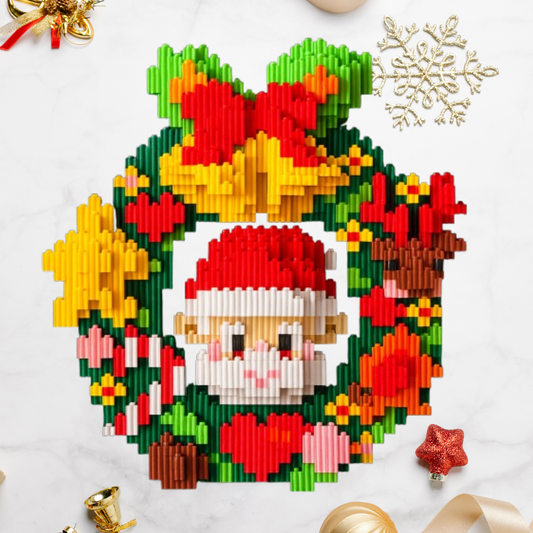 Kerst krans poppetjes | Bouwsteentjes