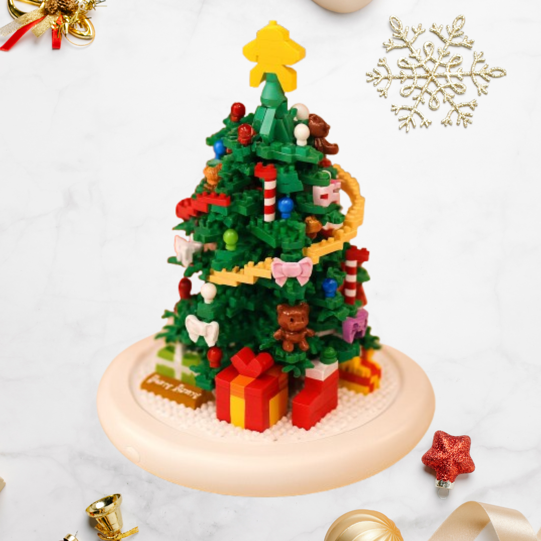 Versierde kerstboom | Bouwsteentjes