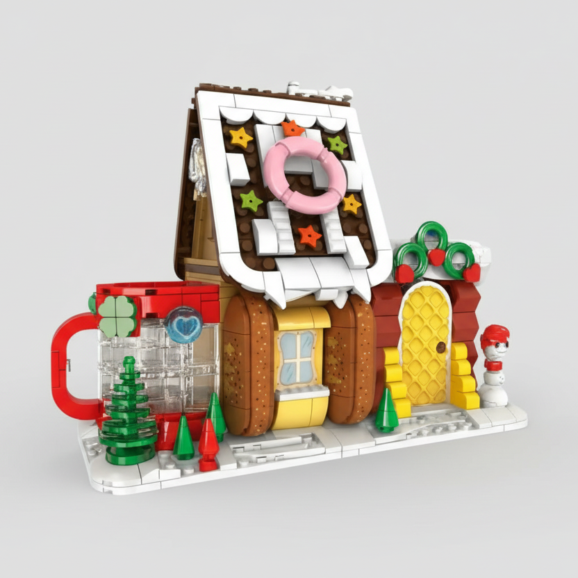 Cake huis pennenhouder | Bouwsteentjes