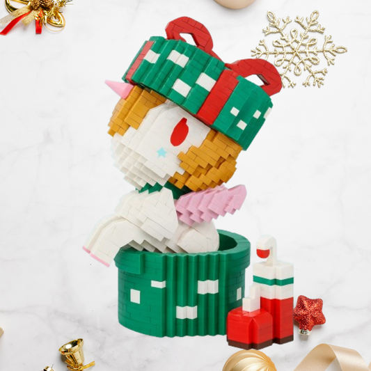 Eenhoorn in cadeau | Bouwsteentjes