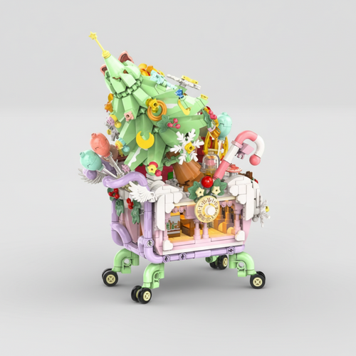 Kerst winkelwagen | Bouwsteentjes