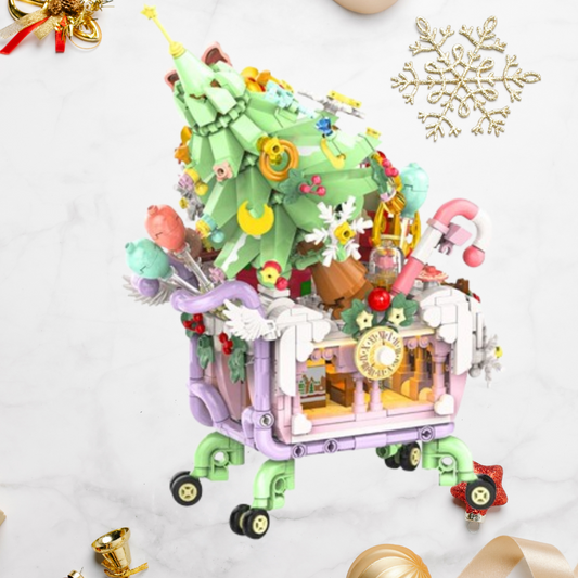 Kerst winkelwagen | Bouwsteentjes