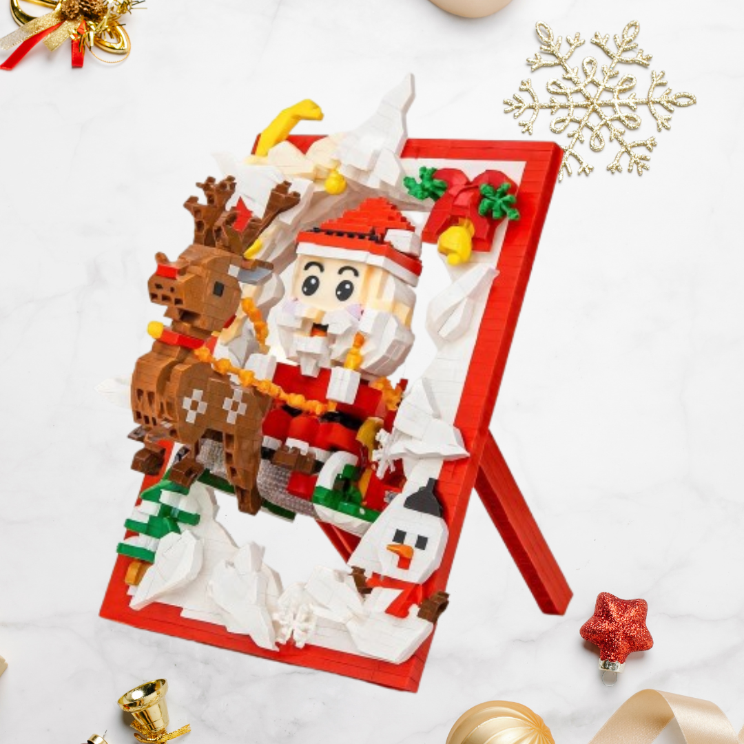 3D kerstschilderij | Bouwsteentjes