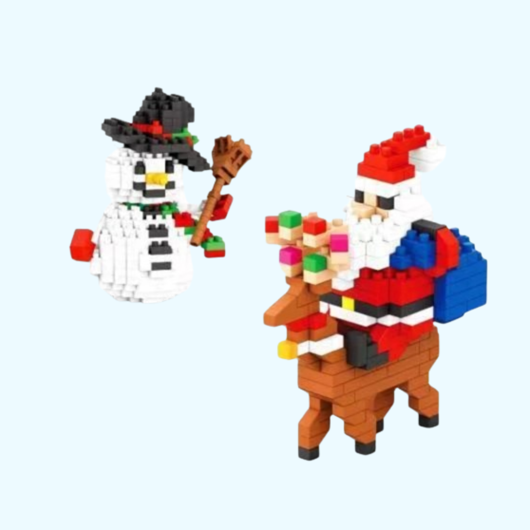 Mini Kerstman en Sneeuwpop | Morgen in huis | Bouwsteentjes