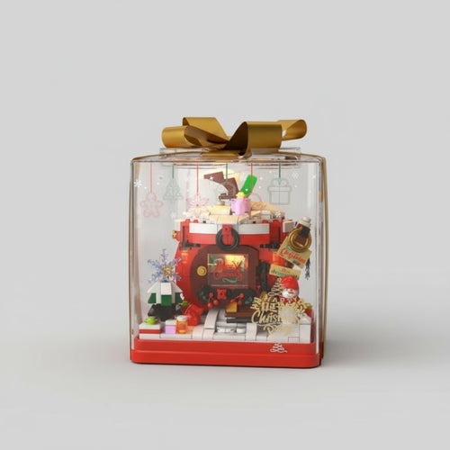 Kerstappel in cadeautje | Bouwsteentjes