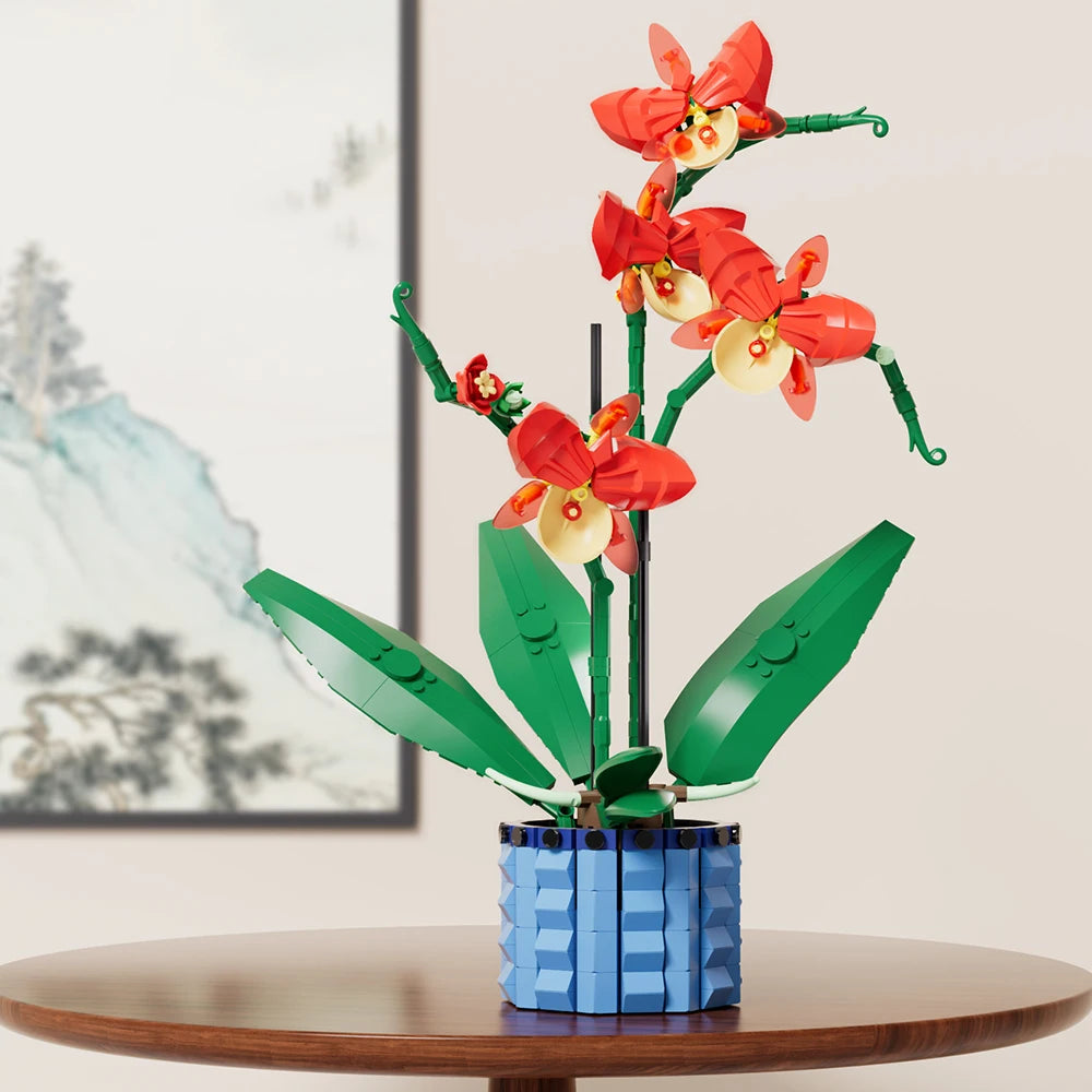 Oranje orchideeën | Bouwsteentjes