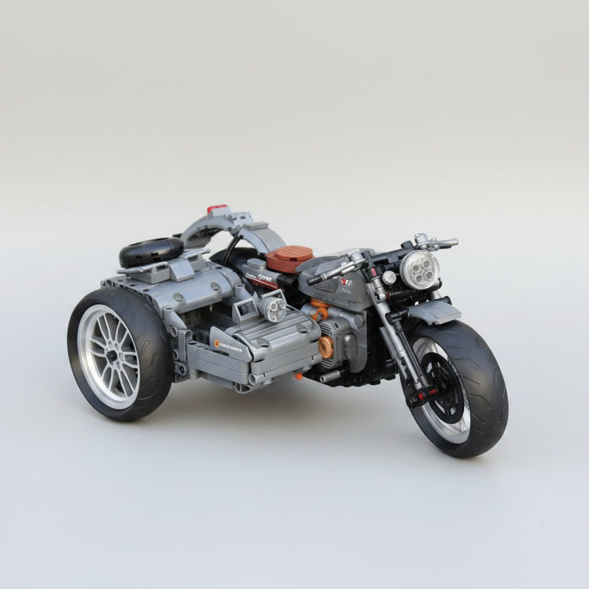 Mechanische Retro Driewieler Motor | Bouwsteentjes