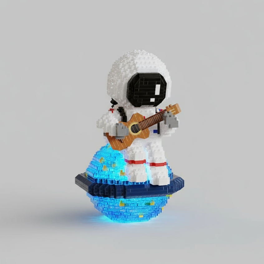 Astronaut met gitaar | Bouwsteentjes