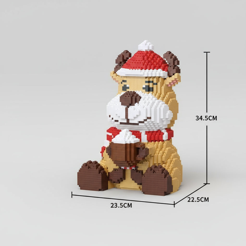 Rendier met sjaal | Bouwsteentjes