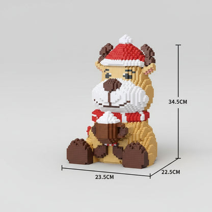 Rendier met sjaal | Bouwsteentjes