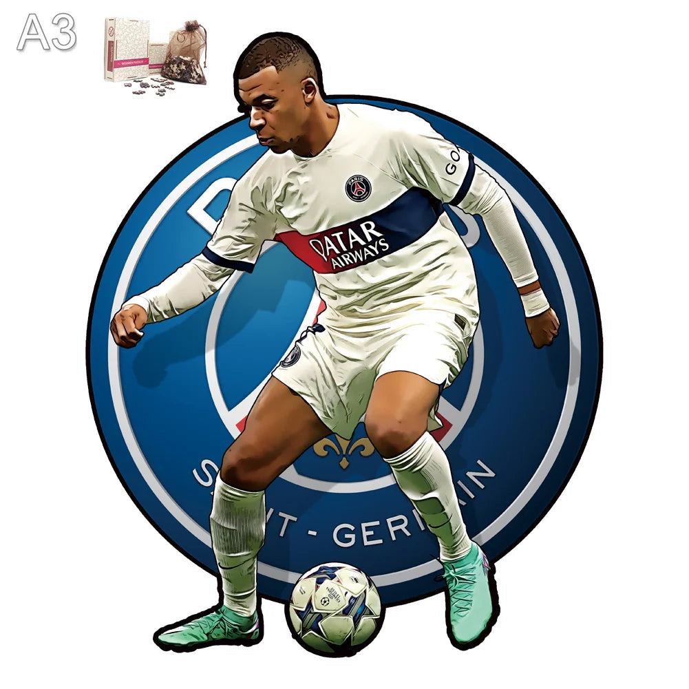 Mbappé PSG Uitshirt | Houten Puzzel