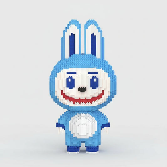 Mega Blauwe Labubu | Bouwsteentjes