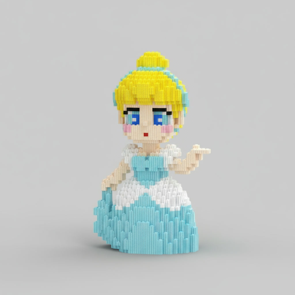 Prinses met glazen muiltje | Bouwsteentjes