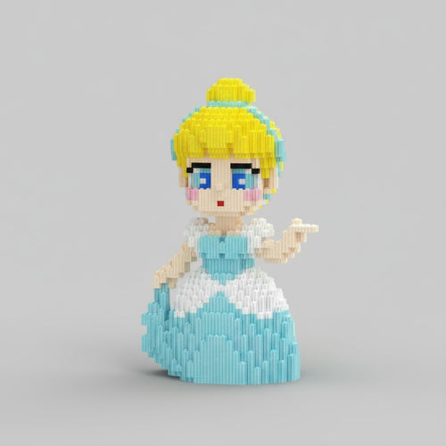 Prinses met glazen muiltje | Bouwsteentjes