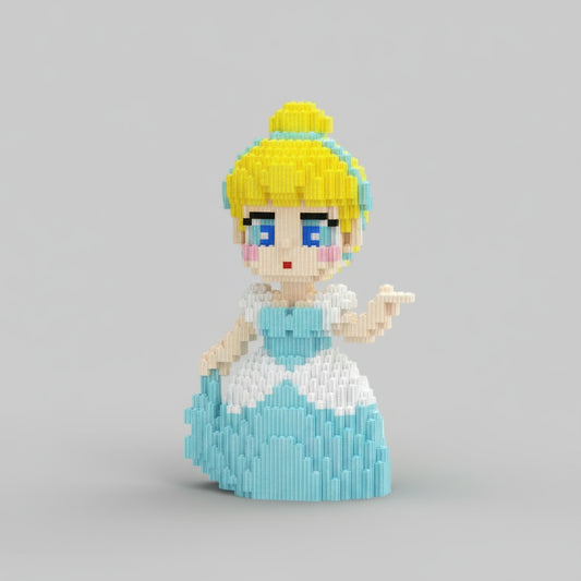 Prinses met glazen muiltje | Bouwsteentjes