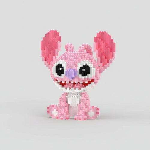 Klein zittend roze wezen | Bouwsteentjes