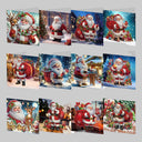 Kerstman Kerstkaarten | 12 stuks | Diamond Painting