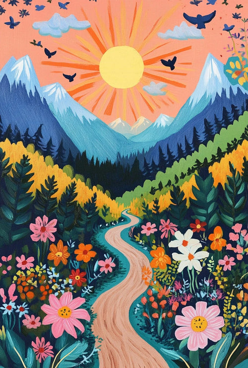 Kleurrijk landschap | Schilderen op Nummer
