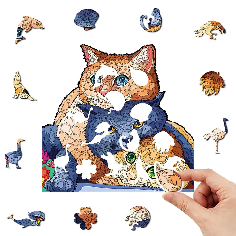 Puzzel Witte Siamese kat op een tafelkleed - Legpuzzel - Puzzel 500 Puzzel Witte Siamese kat op een tafelkleed - Legpuzzel - Puzzel 500
