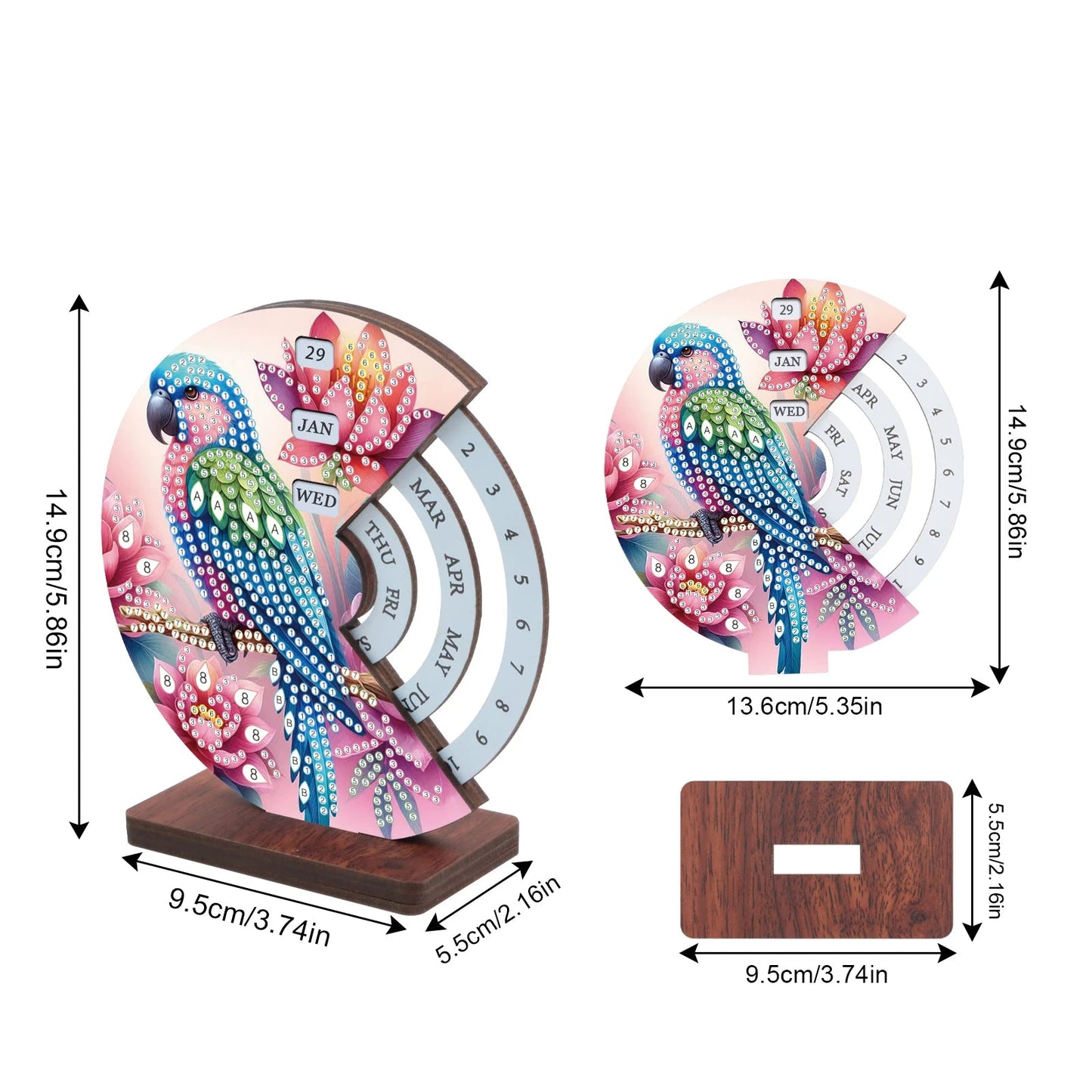 Blauwe vogel | Kalender | Diamond painting