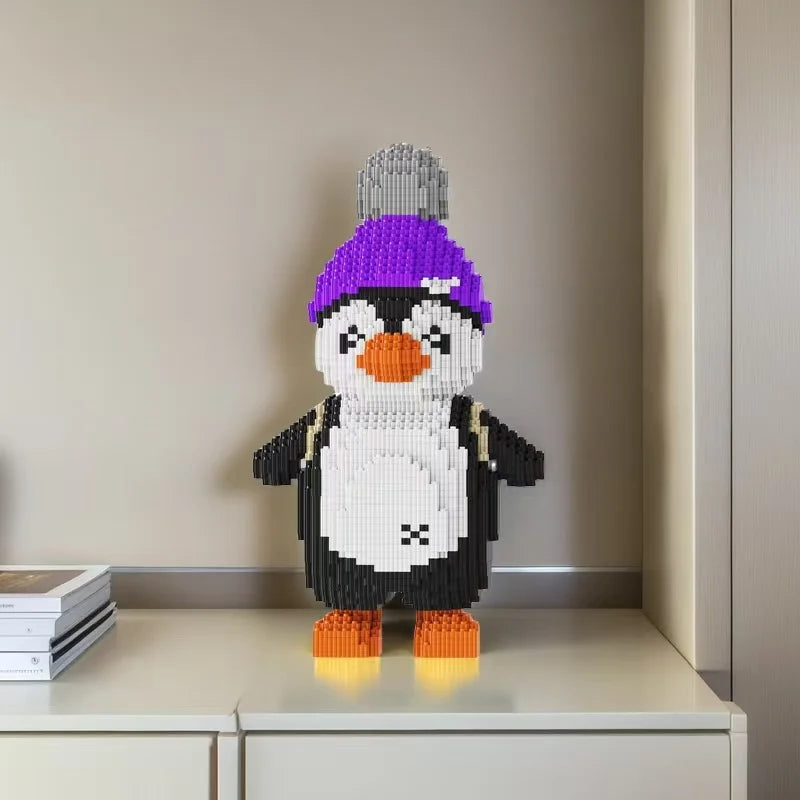 Pinguin met muts | Bouwsteentjes