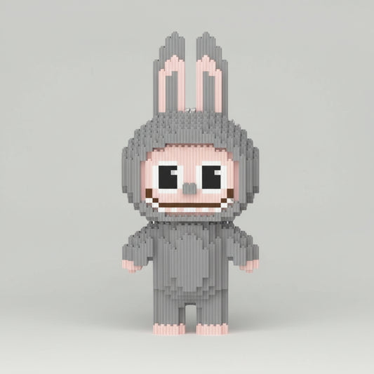 Grijze Labubu | Bouwsteentjes