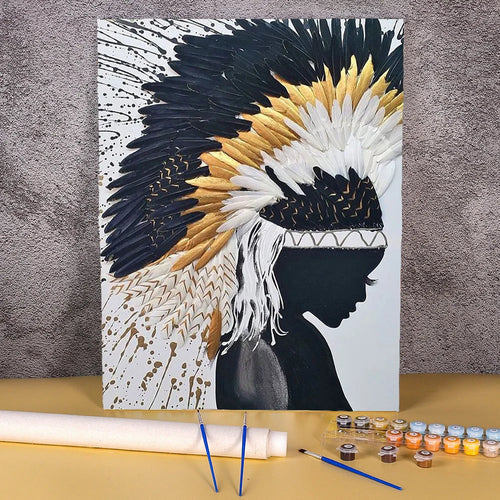 Vrouw met Verenkroon | Schilderen op Nummer